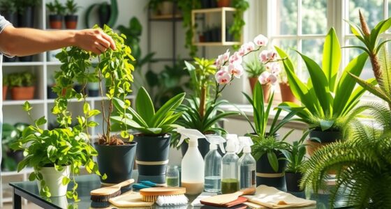 indoor garden spring cleaning
