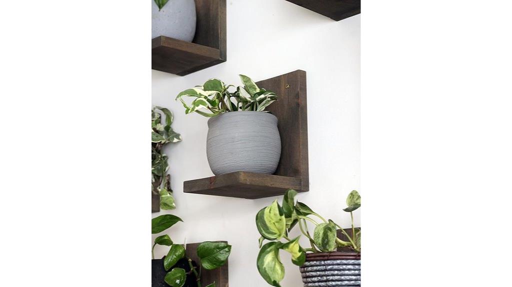 indoor grey wall shelves