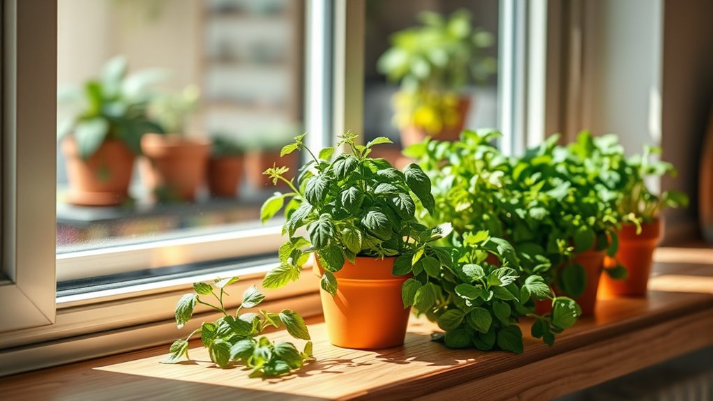indoor herb garden setup