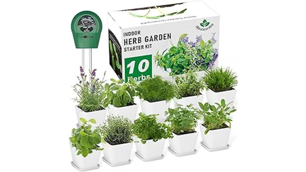 indoor herb kit with ten