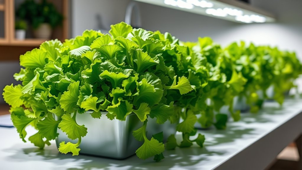 indoor salad greens lighting