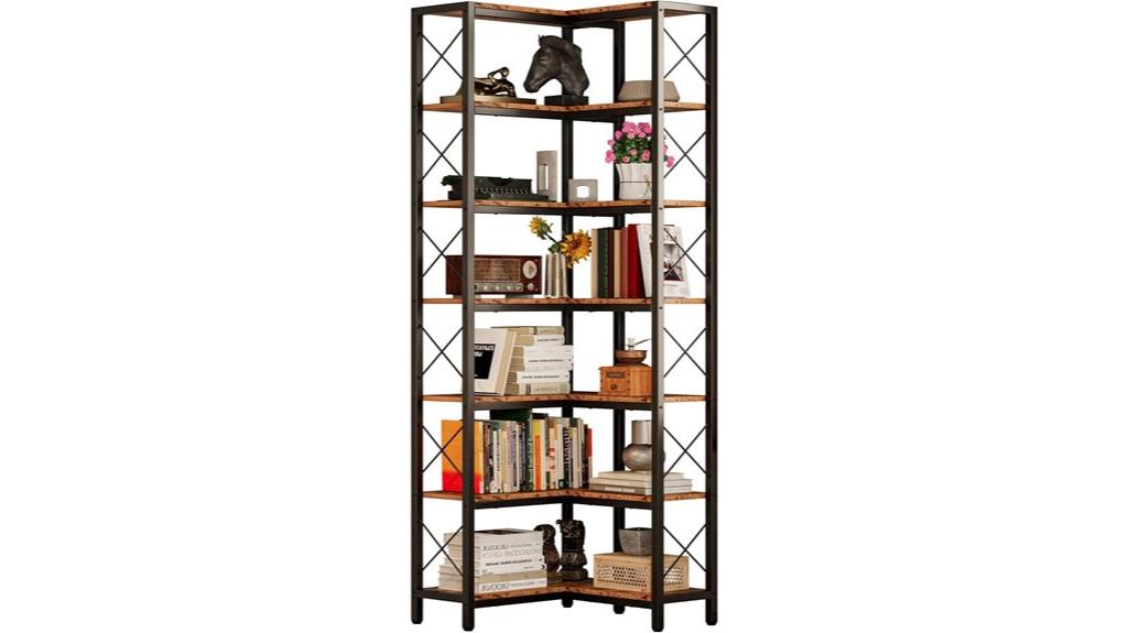 industrial 7 tier corner shelf