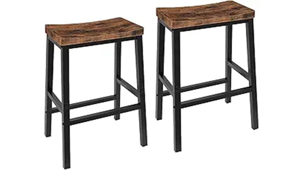 industrial bar stools set