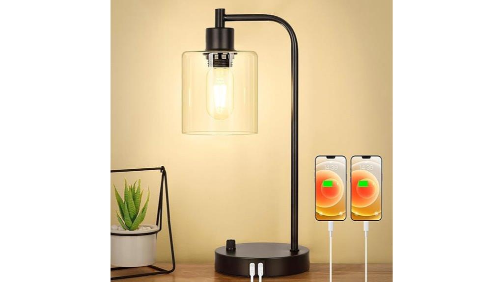 industrial lamp with usb