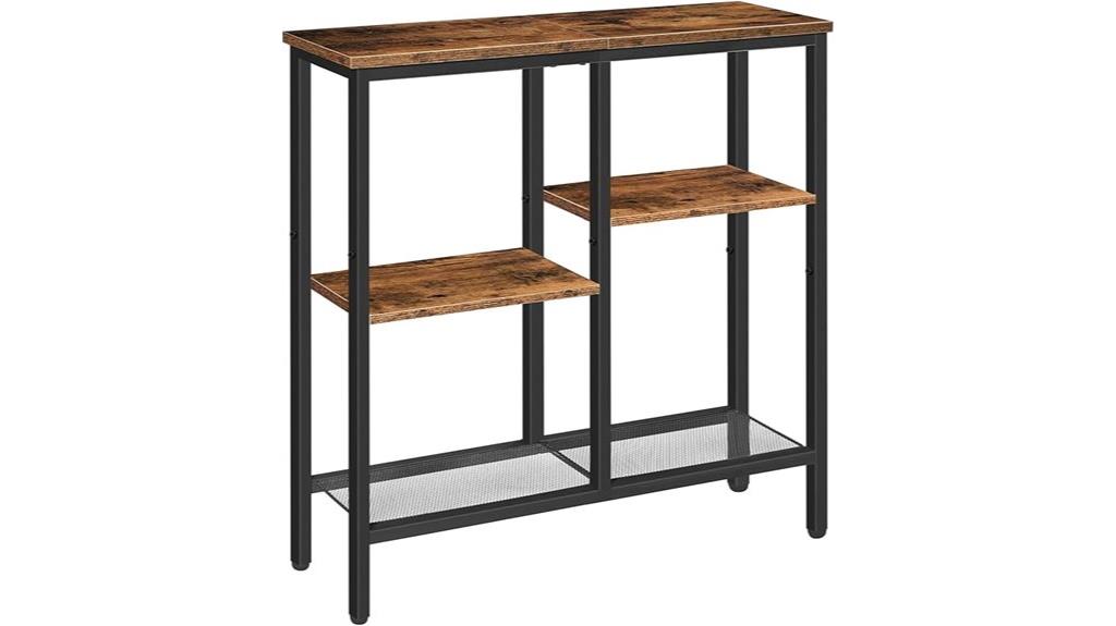 industrial narrow 4 tier console