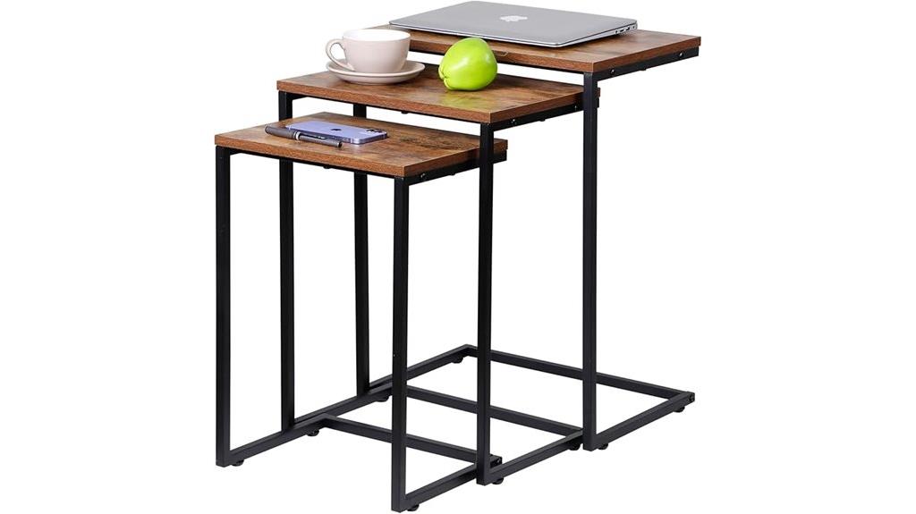 industrial nesting side tables