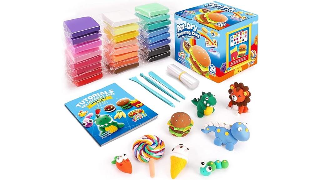 kids air dry clay kit