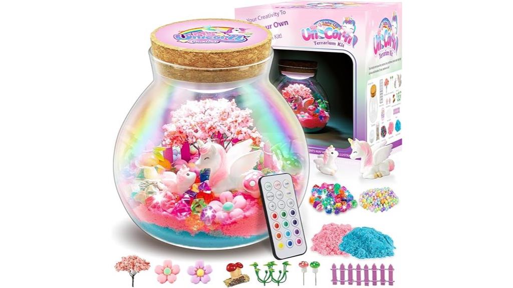 kids unicorn terrarium kit