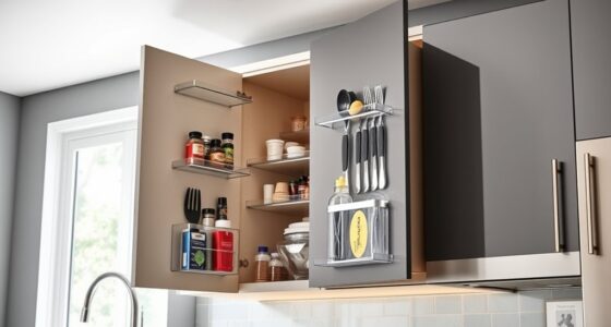 kitchen cabinet door organizers
