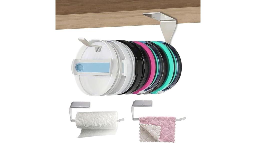 kitchen tumbler lid organizer