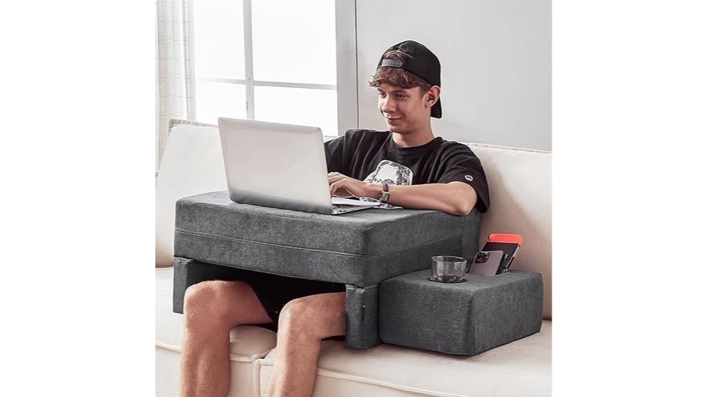 laptop pillow with cup holder
