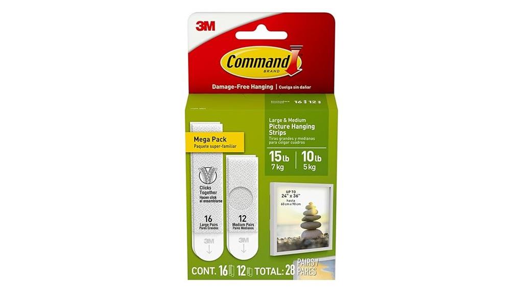 large and medium strips