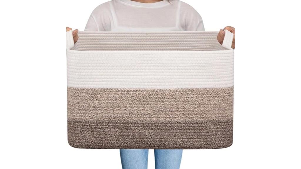large cotton rope basket