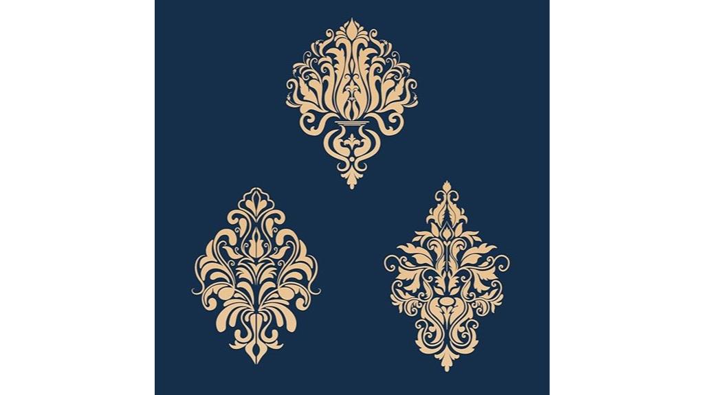 large damask stencil set
