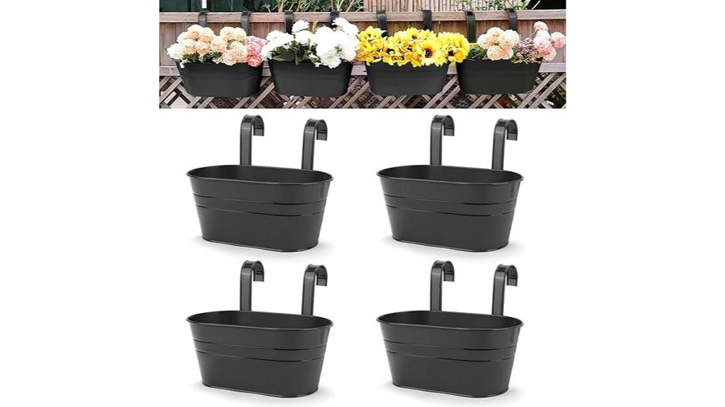 large metal flower pots