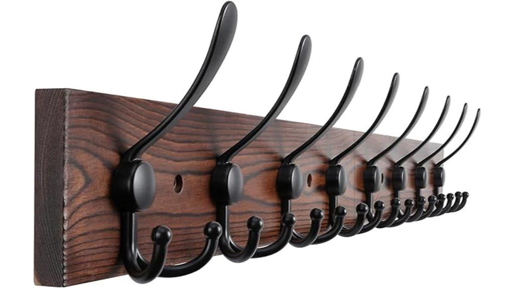 large wall mounted coat rack