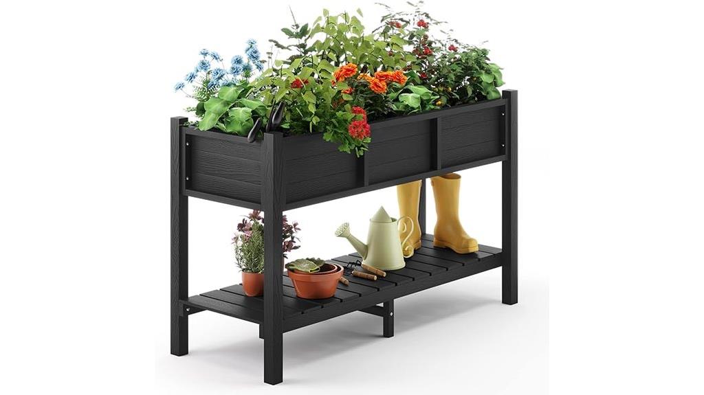 large wooden garden bed