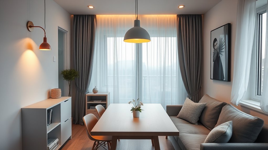 layered lighting for warmth
