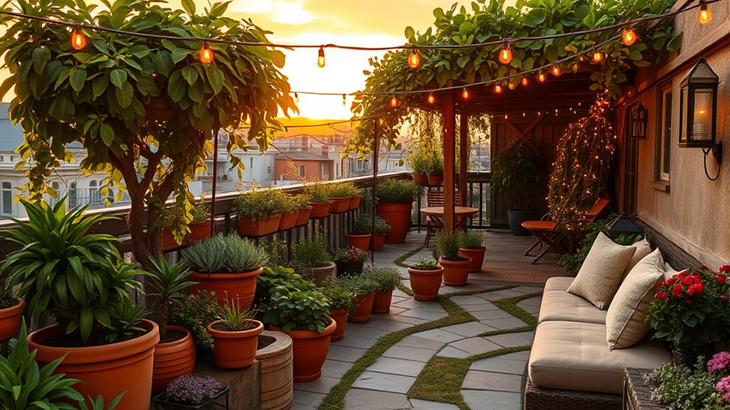 layered plants create inviting space