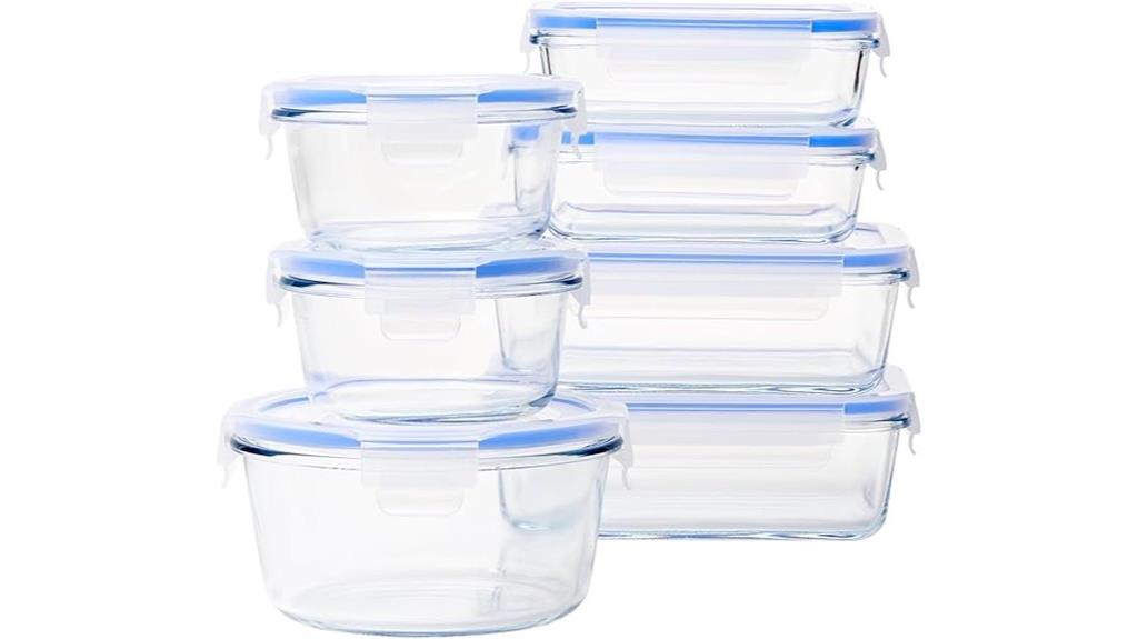 leak proof glass storage set