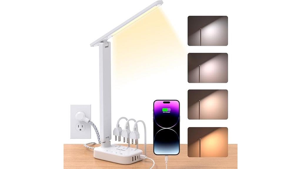 led desk lamp with outlets