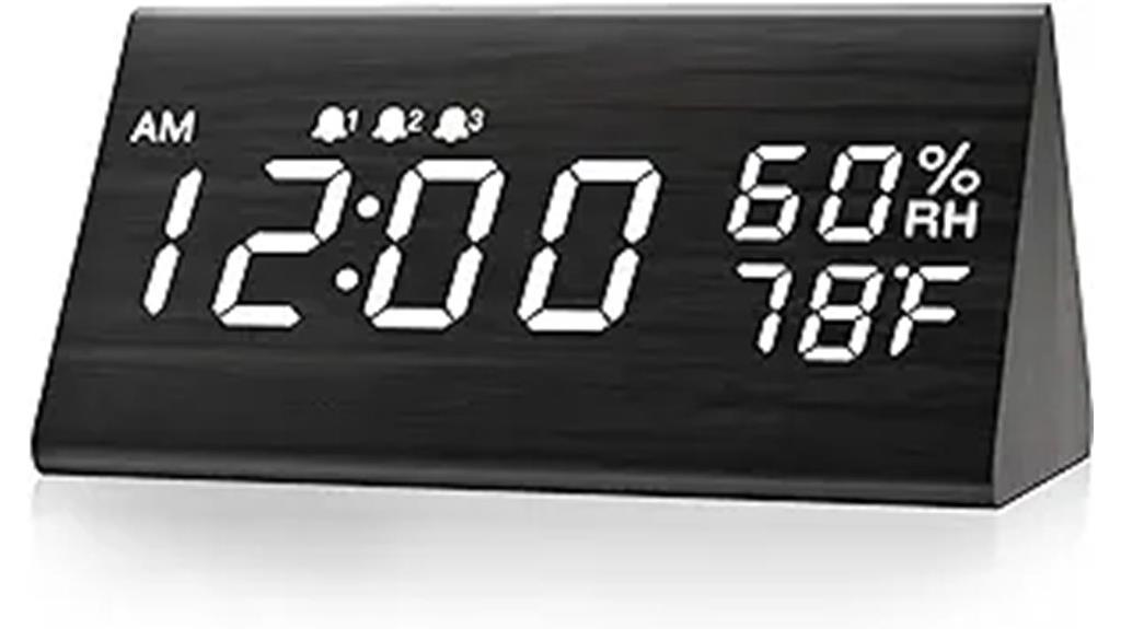 led display temperature clock