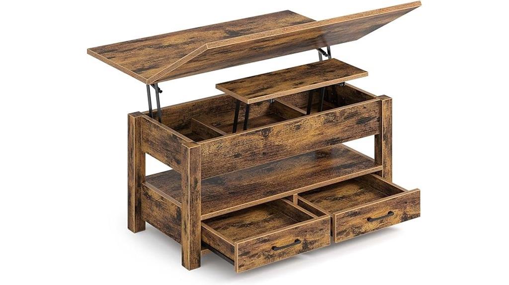 lift top storage coffee table