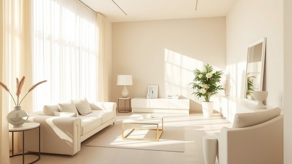 light neutral colors expand space