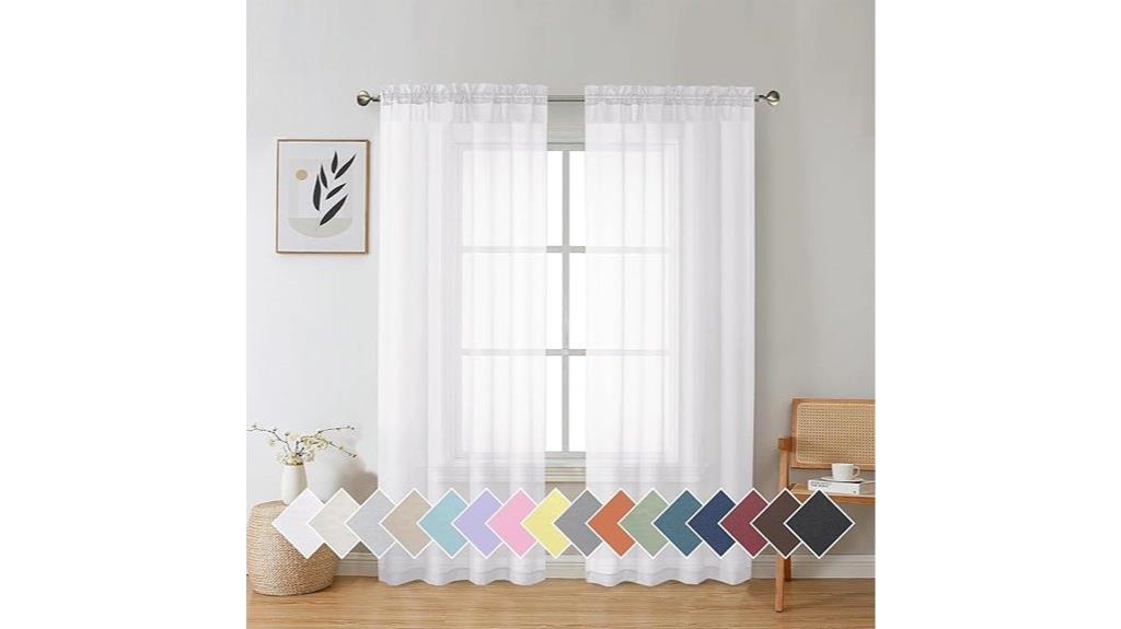 lightweight transparent curtain panels