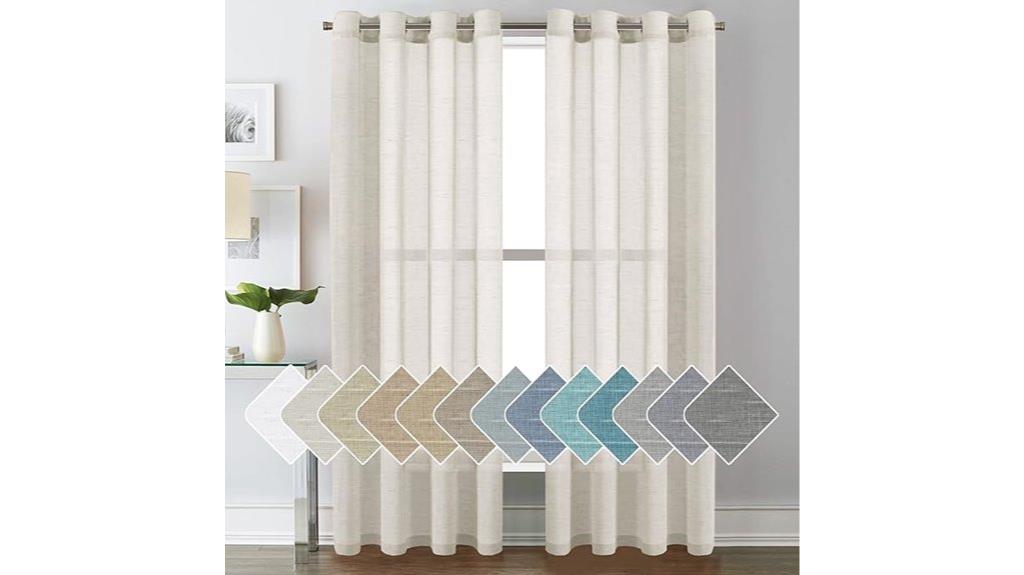 linen sheer curtain panels