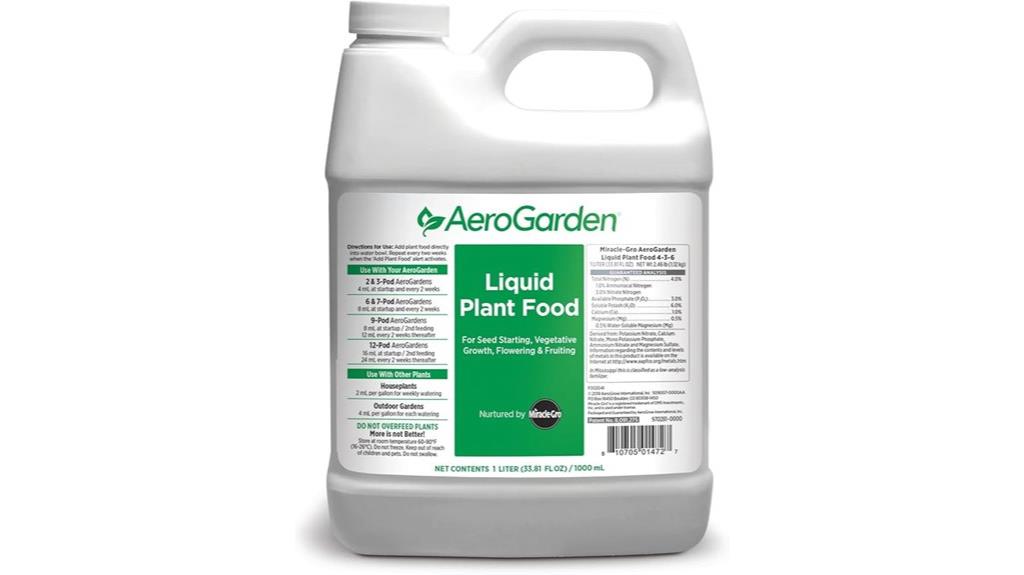 liquid nutrient for aerogarden