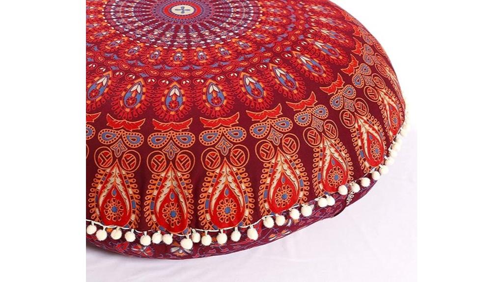 maroon bohemian floor pillow