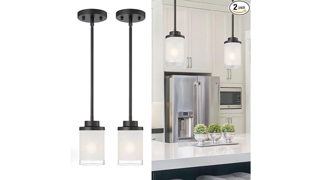 matte black kitchen pendants
