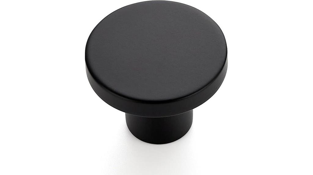 matte black knob set