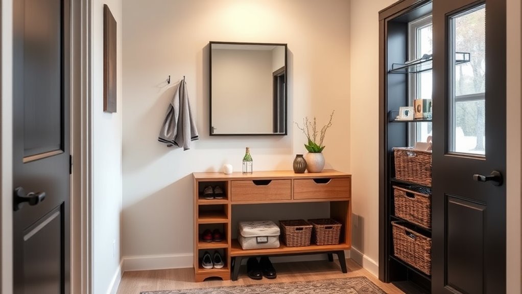 maximize small foyer space