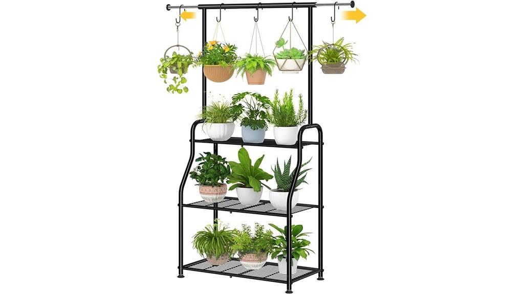 metal 3 tier hanging shelf