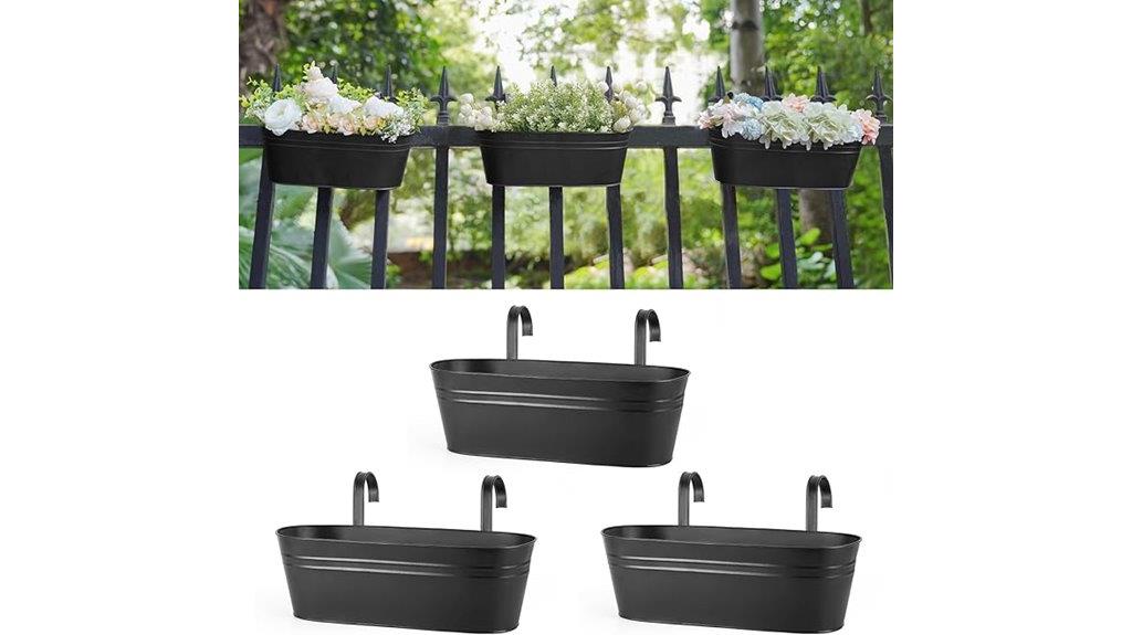 metal flower pot set