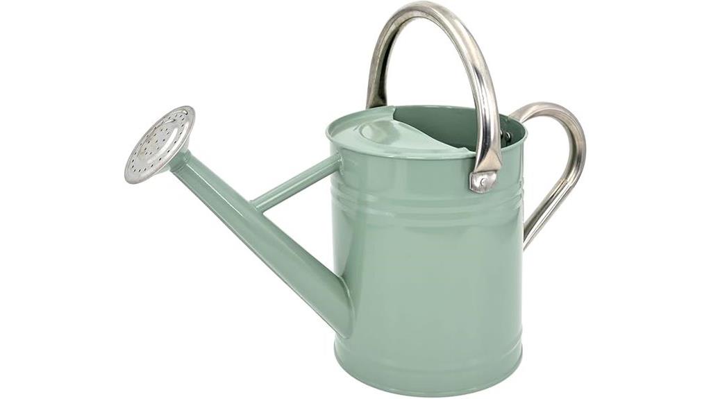 metal outdoor plant watering can