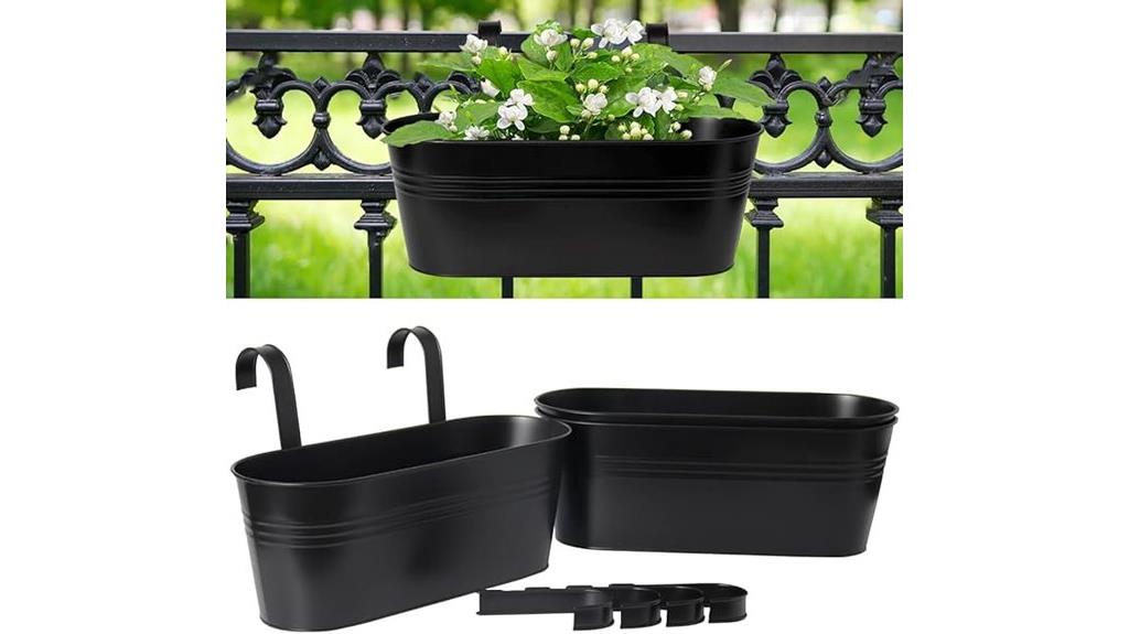 metal outdoor planter set