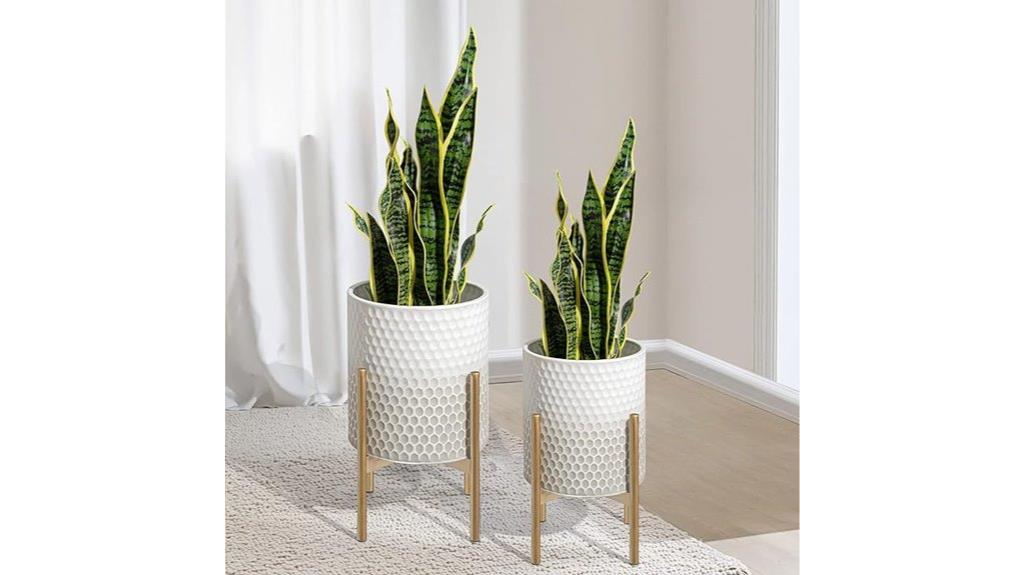 mid century indoor planters