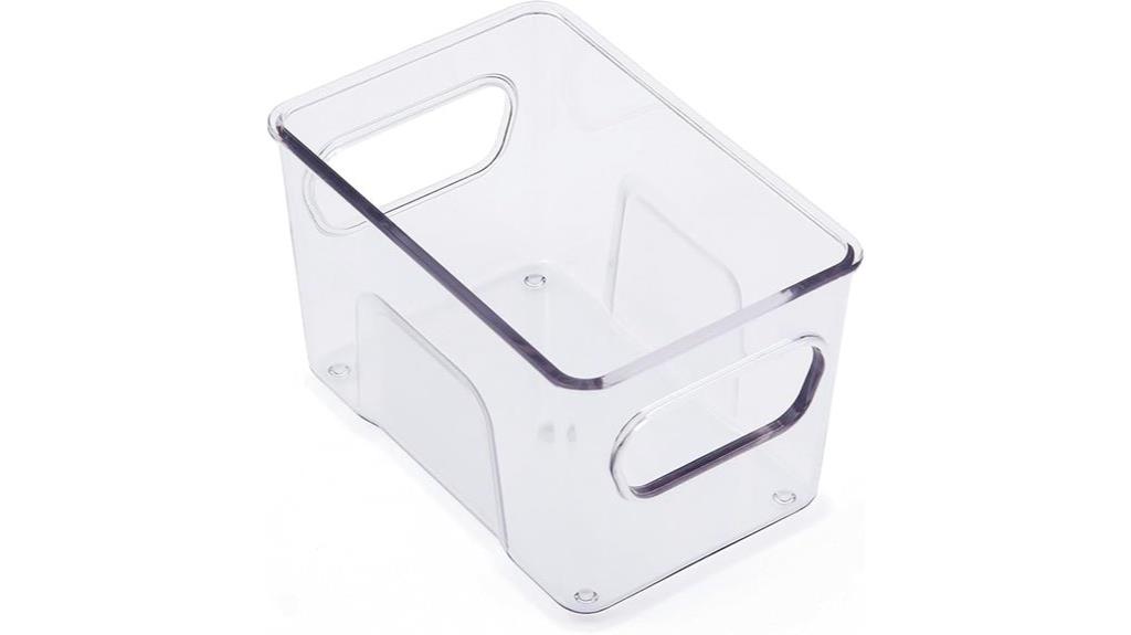 mini clear storage bin