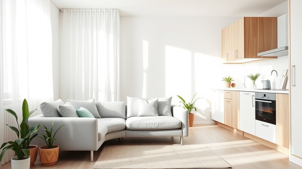 minimalist functional bright cozy