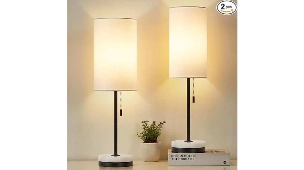 minimalist twin table lamps