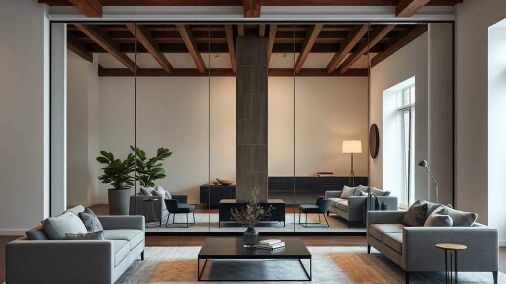 mirror covered structural concealment