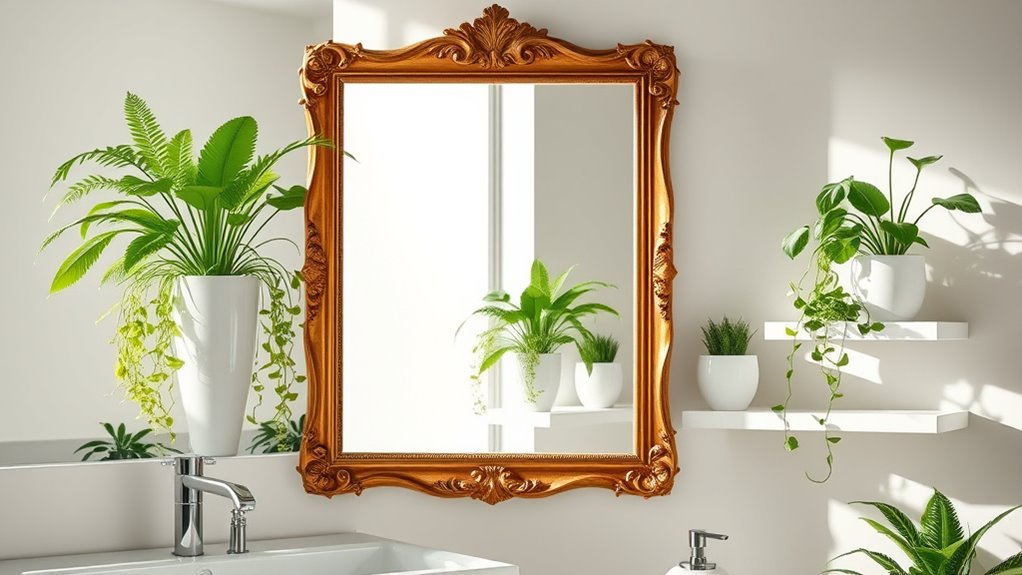 mirror reflection enhances greenery
