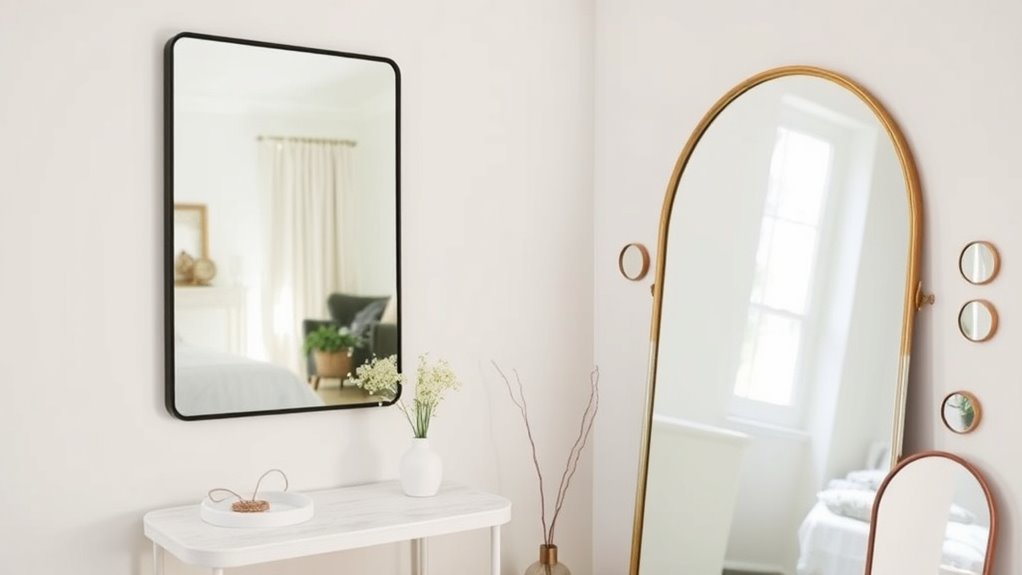 mirrors enhance small room