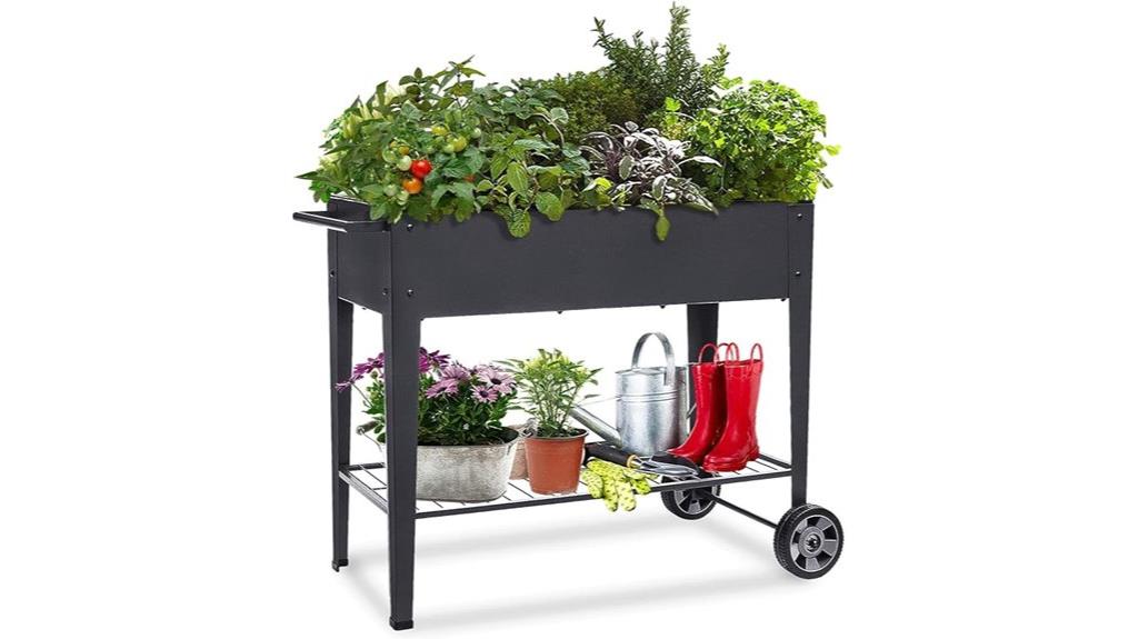 mobile elevated garden bed