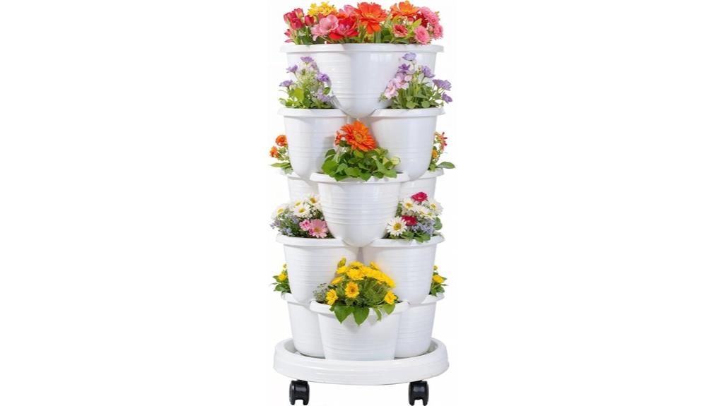 mobile multi tier garden planter