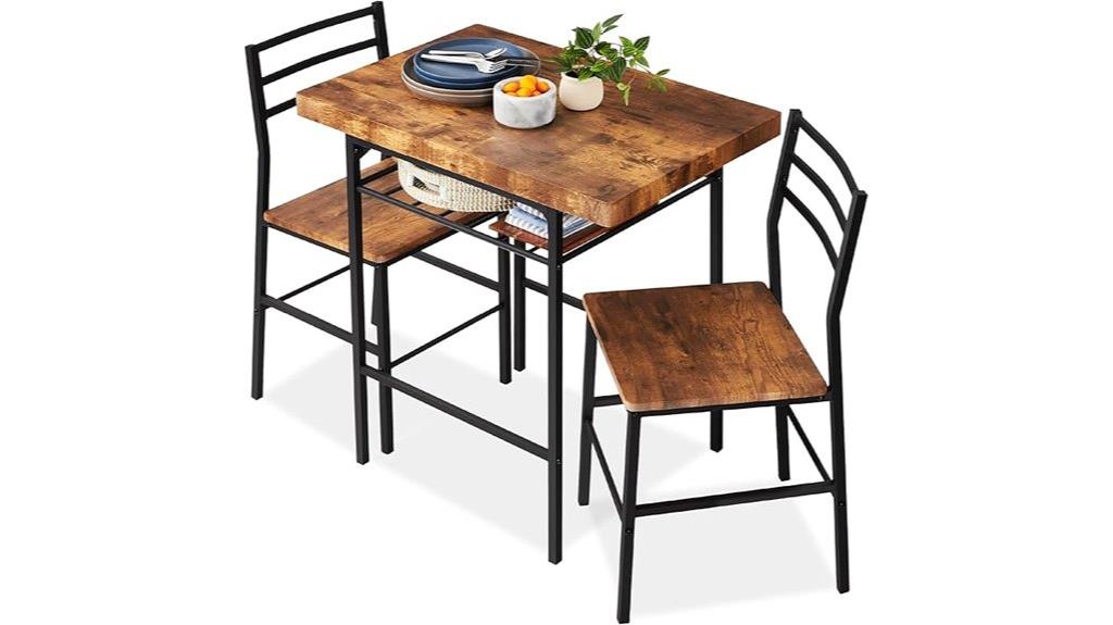 modern 3 piece dining set