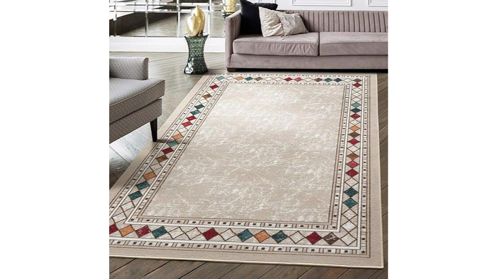 modern border area rug